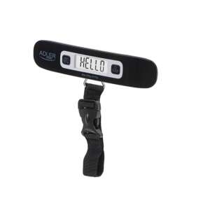 Cântar digital pentru bagaje Adler AD8190, negru, cu ecran LCD, curea și cârlig - Accesorii pentru valize