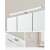VASAGLE bathroom cabinet with mirror, white, 3 doors, LED light, open shelf, storage, installation details