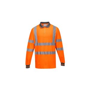 Portwest S271 Hi-Vis narancssárga hosszú ujjú pamut komfort póló - Láthatósági ruházat