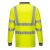 Hátulnézet a Portwest S271 jól láthatósági sárga hosszú ujjú pólóingről