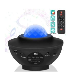 Lampa de veghe cu proiector de stele Bass Polska cu telecomandă, Bluetooth, încărcare USB - Lampi de veghe si proiectoare