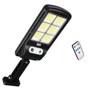 Bass Polska 160W solar street light with remote control angled view - Solar lantern