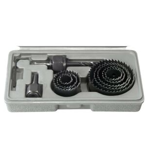 Extol 11-piece hole saw set for wood, drywall, and plastic in case - Extol