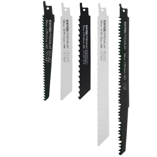 Extol Premium 5 darabos fújrészlap készlet fa és fém vágásához