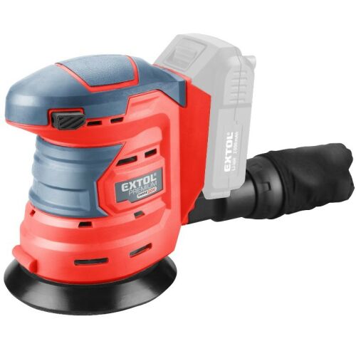 Extol Premium 125mm cordless orbital sander with dust collection bag