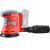 Extol Premium 125mm cordless orbital sander with dust bag attached