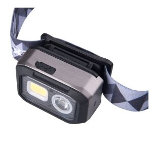 Extol Dual Power LED Headlamp with IR Sensor, close-up view - Extol