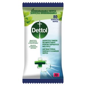 Dettol Antybakteryjna ściereczka do czyszczenia powierzchni 80szt 137957311 - Ogólne środki czyszczące