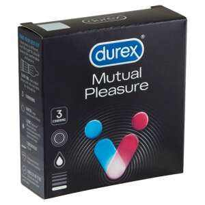 Durex Mutual Pleasure condoms, 3 pack, ribbed and dotted for enhanced pleasure - Condom