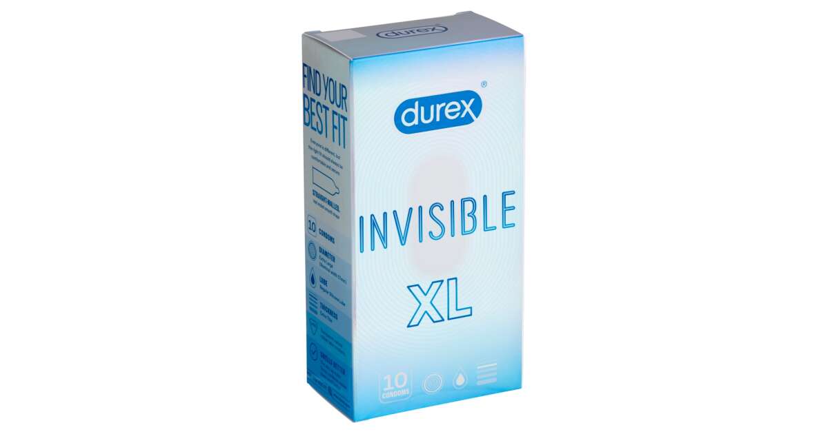 DUREX Invisible XL condoms, 10 pcs.