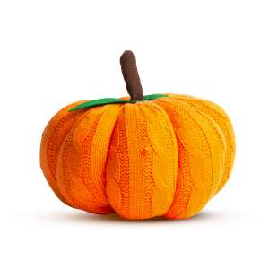 Orange knitted pumpkin Halloween decoration, 20 x 20 x 18 cm - Halloween decoration