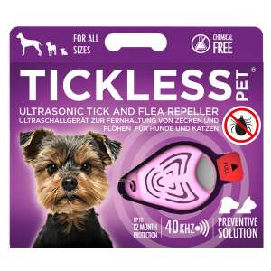Tickless Pet Ultrahangos Kullancs- és Bolhariasztó, vegyszermentes, kutyák és macskák számára, akár 12 hónapig tartó védelem - TickLess