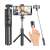 Izoxis selfie stick so statívom a diaľkovým ovládaním, čierna, 2 v 1, roztiahnuteľný, 360 stupňový otočný, bluetooth, dosah 10-15m