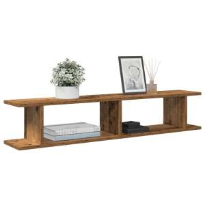 vidaXL Fali Polc Szett - Rusztikus Fa - 105x18x20 cm