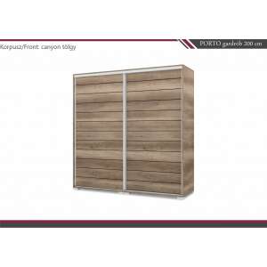 Porto tolóajtós gardróbszekrény – 200 cm