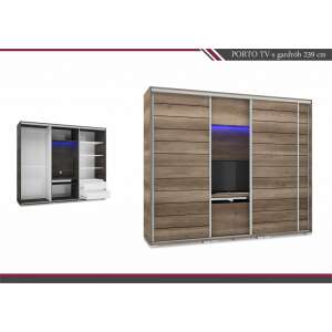 Porto Tv-s gardrób - 239 cm