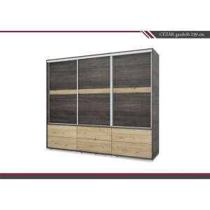 Cézár tolóajtós gardrób - 239 cm