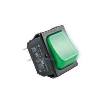 Zelený podsvietený spínač, 250V, 2 póly, STV 02 - Home by Somogyi