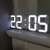 Fehér 3D LED digitális ébresztőóra, modern kialakítás, nagy kijelző, 3 fényerősség