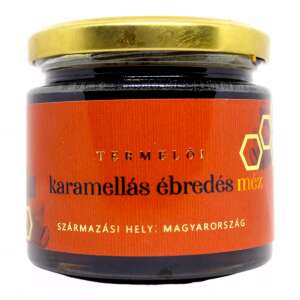 230g jar of Karamella mézben honey, a caramel flavored honey from Hungary - Food & Drink