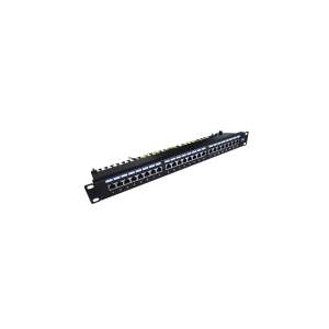 Digitus DN-91624S 1U 24 portos Cat6 Keystone Patch Panel, fekete - Digitus