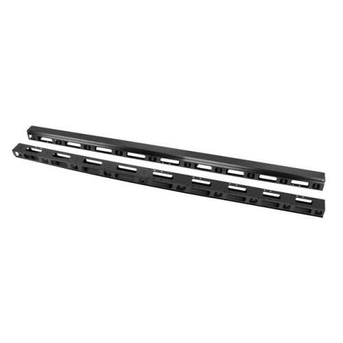Lanberg AK-1211-B rack tartozék kábelkezelő panel, fekete - Rack szekrény kiegészítő