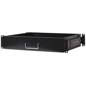 Sertar rack Intellinet 714938 2U, Negru, Vedere frontala - Manhattan Accesorii pentru dulapuri Rack