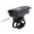 Black LED bicycle headlight with USB charging cable