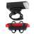 Black LED bicycle light set, front and rear, with mounting brackets