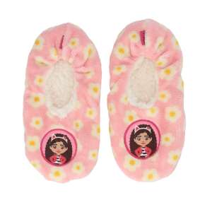 Gabi's Dollhouse rózsaszín bolyhos papucs virágmintával és Gabi arcával az elején - Baba & Gyerek divat