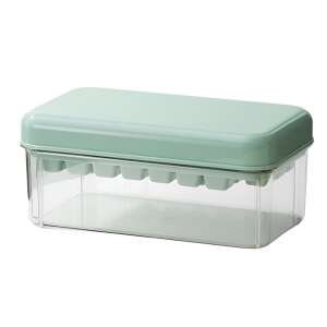Green ice cube tray with lid, 30 cubes, easy to release ice - Ice cube tray