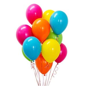 KipHome Set of 50 Metallic Latex Balloons, Multicolored Party Balloons - Balloon