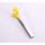 Yellow silicone food tongs with hand shaped tips, Flippy brand, for serving and presenting food