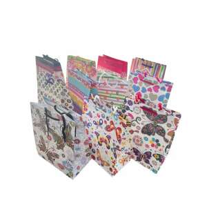 Set de 12 pungi cadou colorate cu modele de fluturi și flori, perfecte pentru zile de naștere, sărbători și ocazii speciale - Ambalaje cadouri