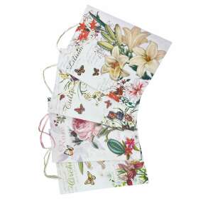 Set de 12 pungi cadou, Flippy, modele aleatorii, 38x50x12 cm, imprimeu floral - Ambalaje cadouri
