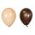 Set of 10 latex balloons, 30 cm, brown and beige, Flippy Party model