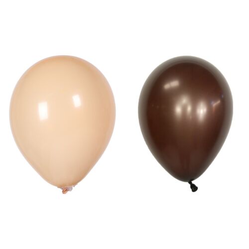 KipHome Set of 2 Latex Balloons, Brown and Beige Party Balloons