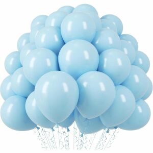 Set of 10 light blue KipHome latex balloons - Balloon