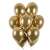 Set of 10 gold chrome latex balloons, 13 cm, for parties
