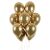 KipHome Set of 10 Chrome Gold Latex Balloons for Party Decorations