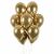 KipHome Set of 10 Chrome Gold Latex Balloons, Party Decoration