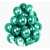Set of 10 green chrome latex balloons, 23 cm, for party decorations