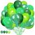 KipHome Set of 10 Chrome Latex Balloons, green shades