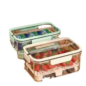 Recipient pentru alimente KeepHome cu 2 compartimente și zonă pentru gheață, verde - Cutii alimentare