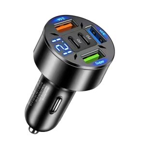 2PD+3USB PD+Super+3.1 digitális kijelzős autós töltő