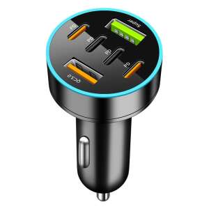 Încărcător auto KeepHome 6 în 1 cu 2 porturi USB QC3.0 și 4 porturi Type-C PD 65W - Incarcatoare auto