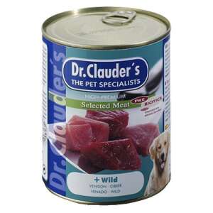 Dr. Clauder's Selected Meat Wild Venison Konzerv Kutyaeledel, 800g - Dr. Clauder's