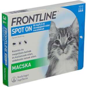 Frontline Spot On macskáknak (0.5 ml / pipetta | 3 pipetta) 94022380 Bolha- és kullancsriasztók