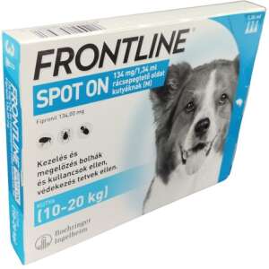 Frontline Spot On kutyáknak M (10-20 kg) (1.34 ml / pipetta | 3 pipetta) 94022381 Frontline Bolha- és kullancsriasztó