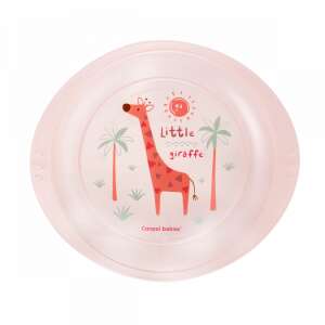 Canpol babies műanyag lapostányér mikrózható - rózsaszín giraffe 38862160 